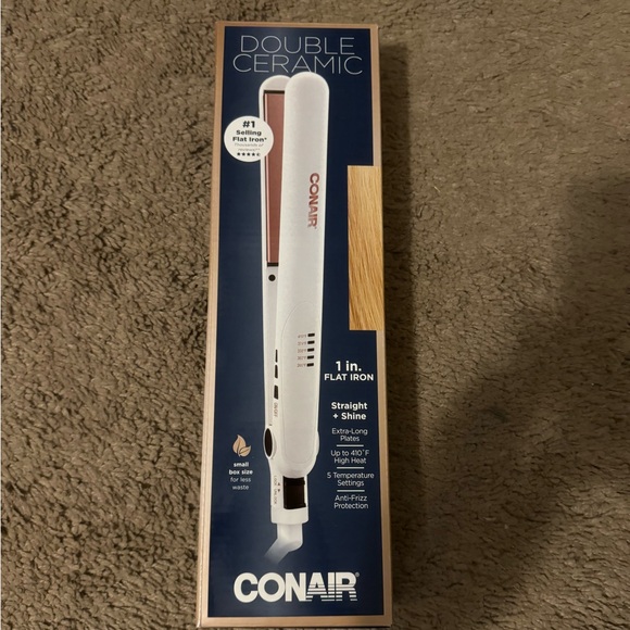 2 for $20 💋 NWT Conair Flat Iron 1 inch hair straightener - Picture 3 of 3